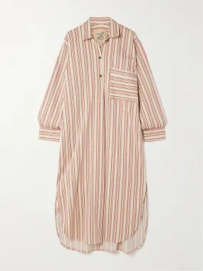 Hutton striped cotton-blend tunic