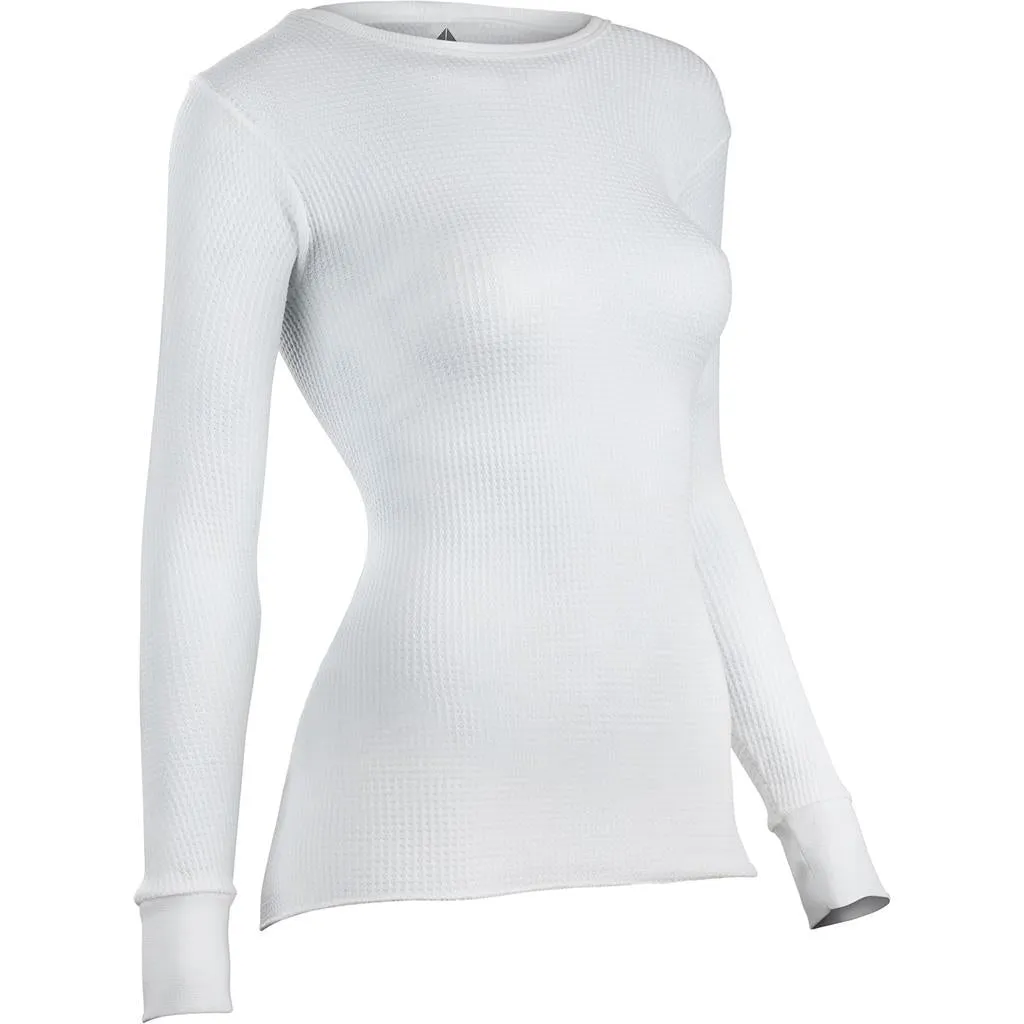 Indera womens Traditional Long Sleeve Thermal Top White Medium