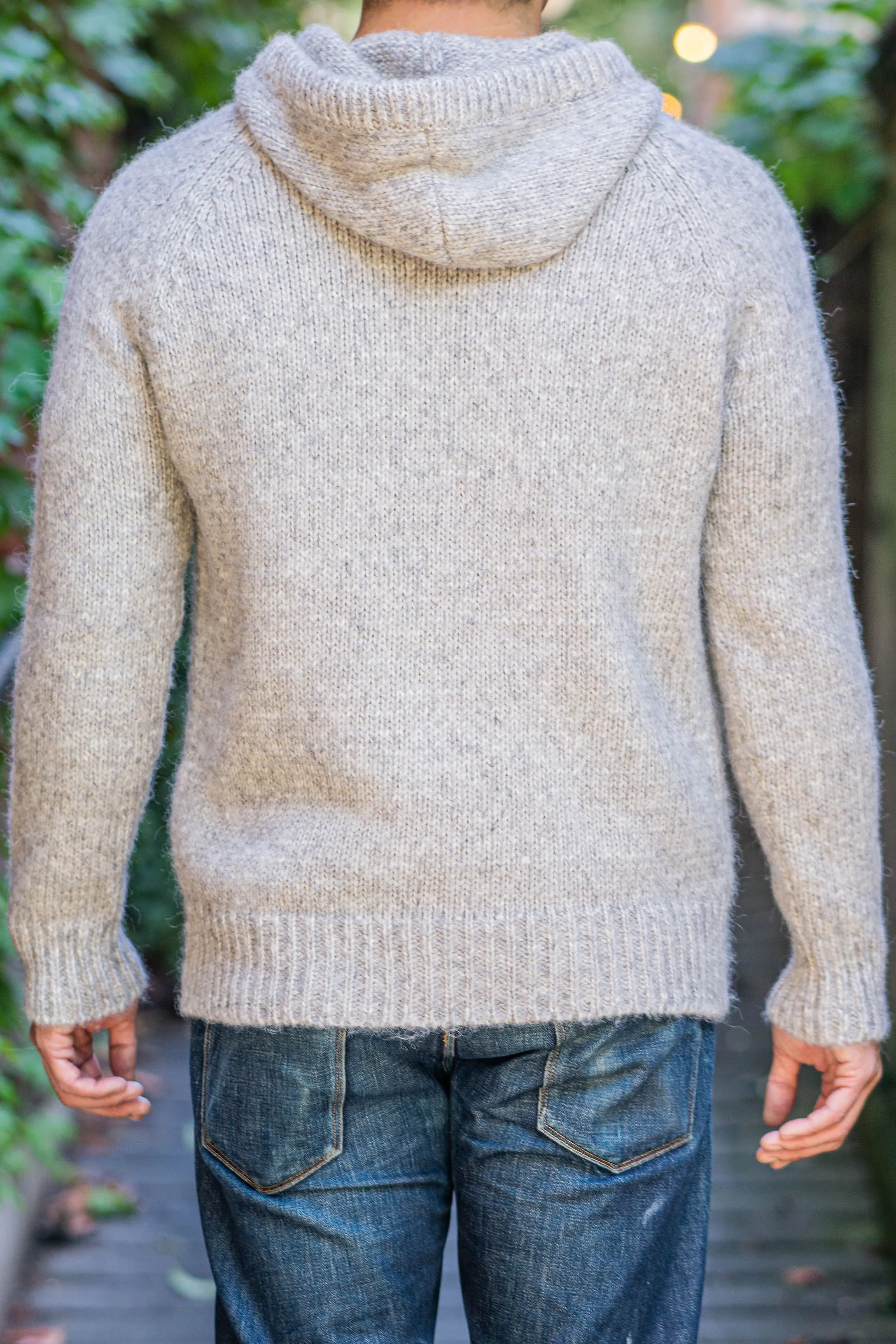 Indi   Ash Nova Hoody - Grey/Walnut Alpaca