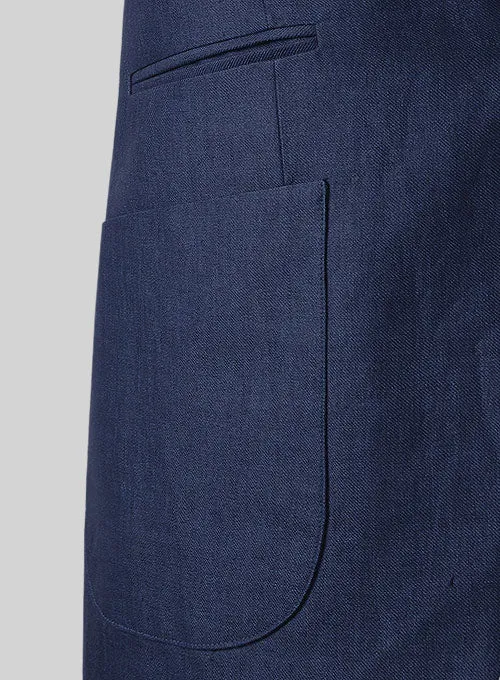 Italian Brandy Blue Pablo Style Linen Jacket