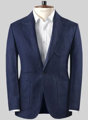 Italian Brandy Blue Pablo Style Linen Jacket