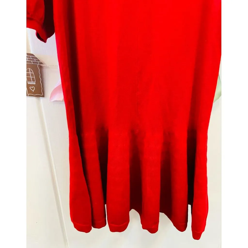 J Crew NWT Twist-back Red Sweater Dress - Size Small