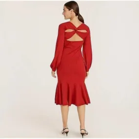 J Crew NWT Twist-back Red Sweater Dress - Size Small