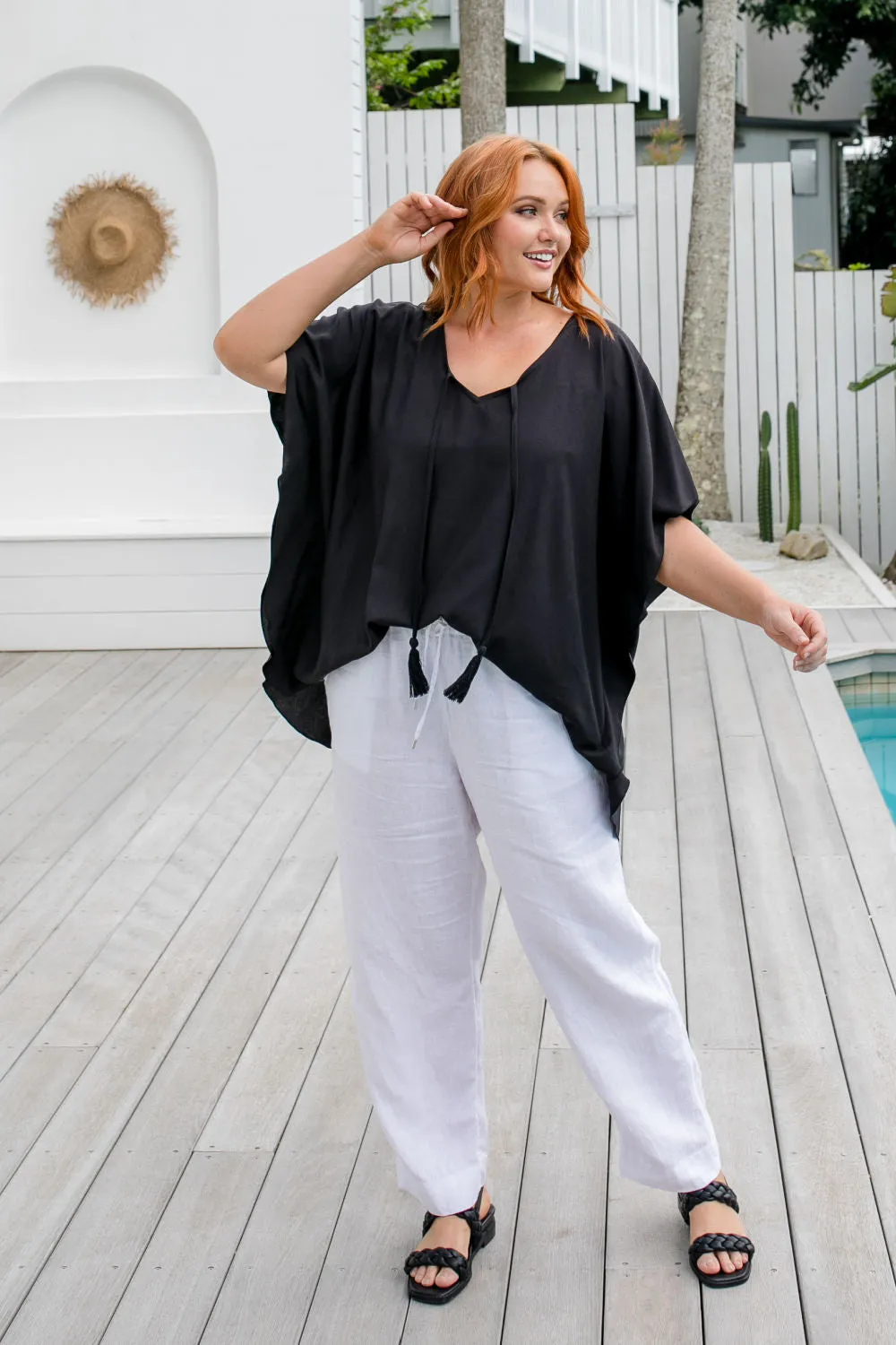 Kaftan Top - Black