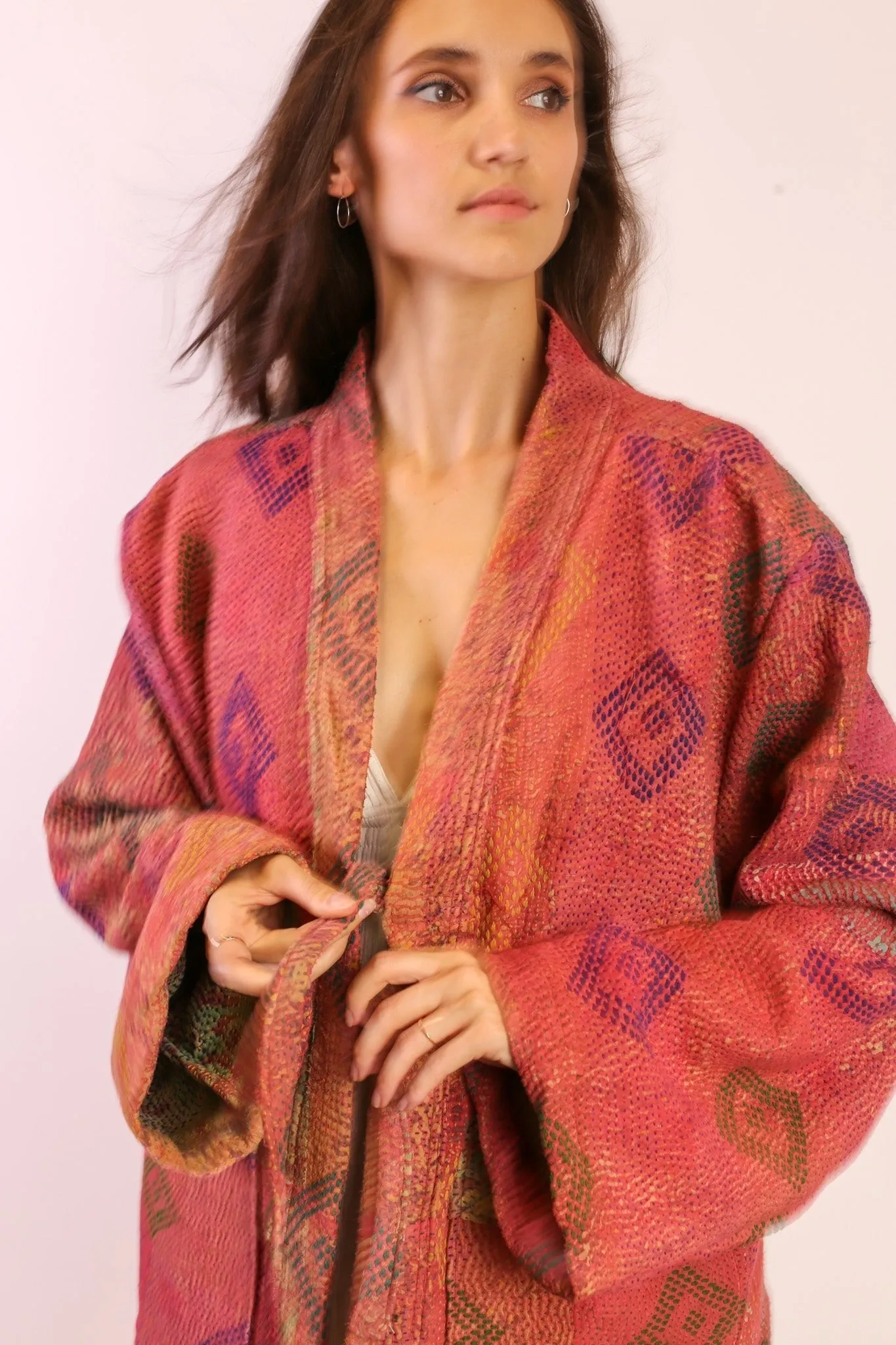 KANTHA FABRIC KIMONO JACKET VALESSA