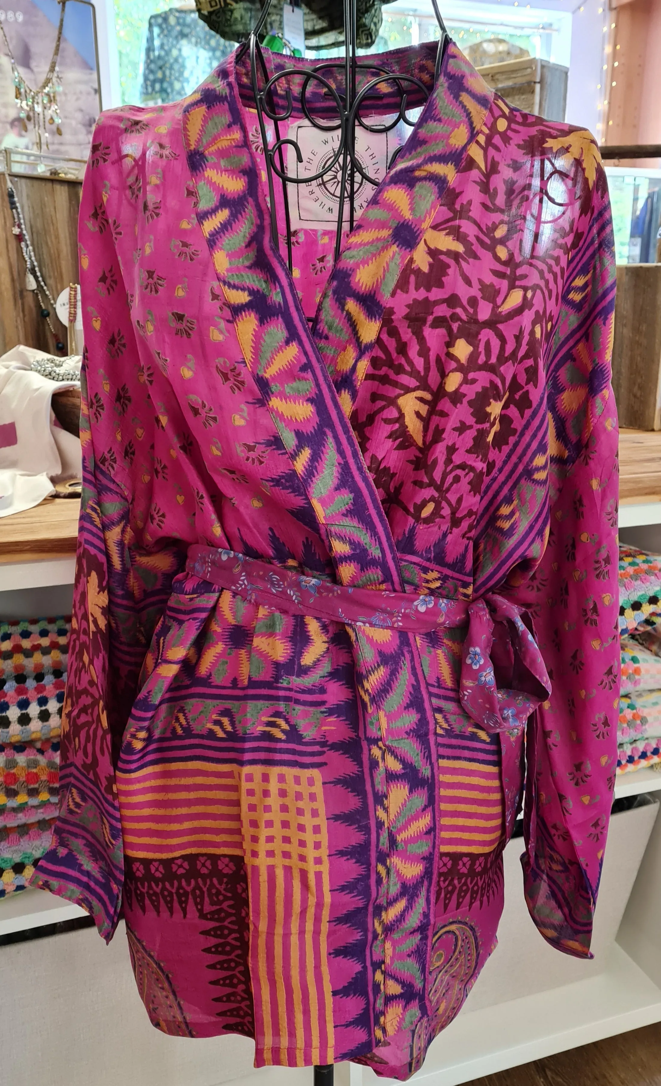 Kimono Jacket Vintage Sari Silk