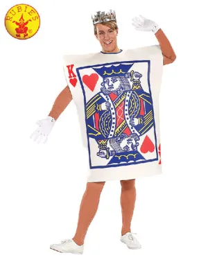 KING OF HEARTS PLAYING CARD COSTUME, ADULT