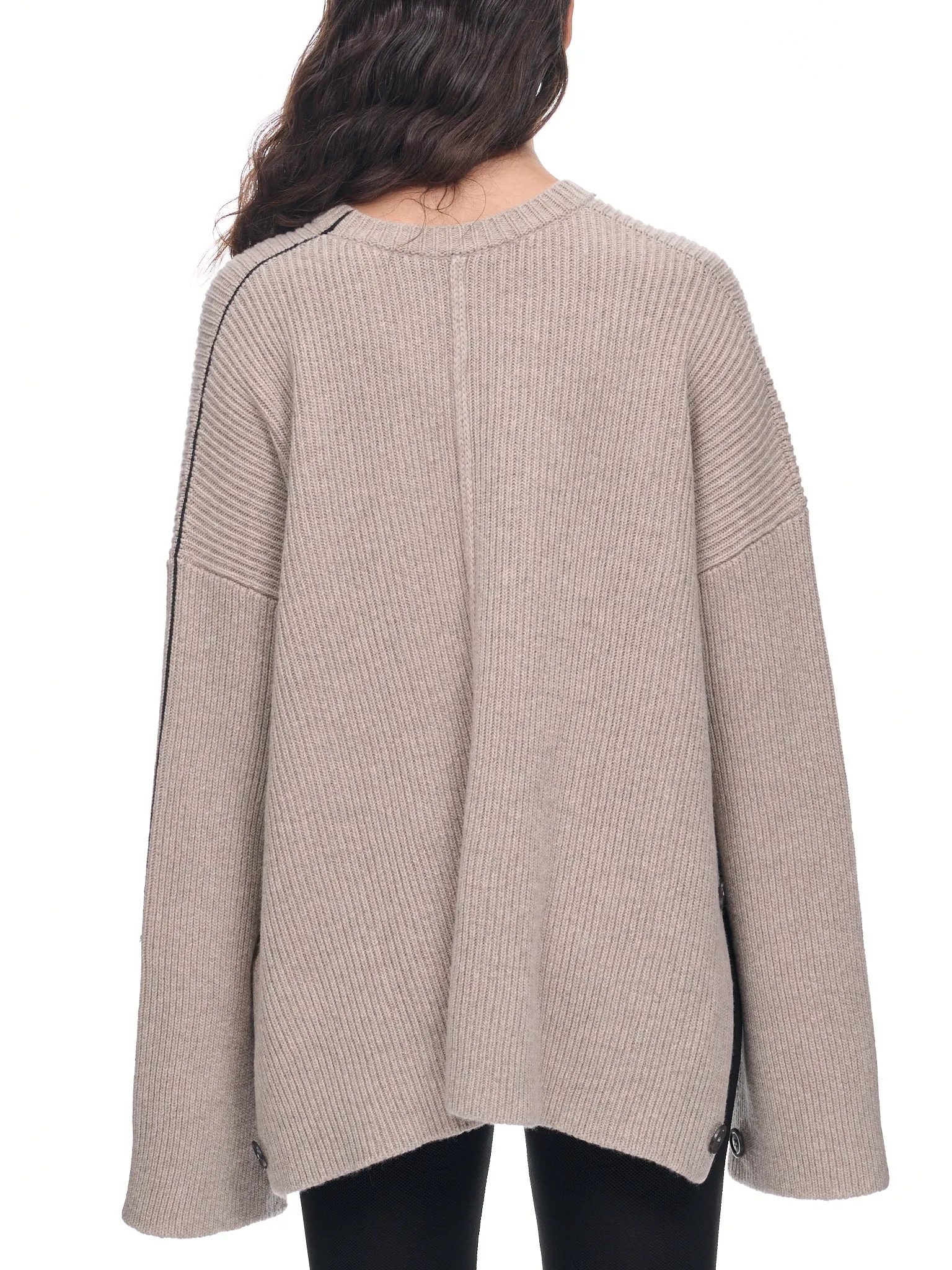 Knit Cape Sweater (PD-723-WOL-YWV004-SAND)