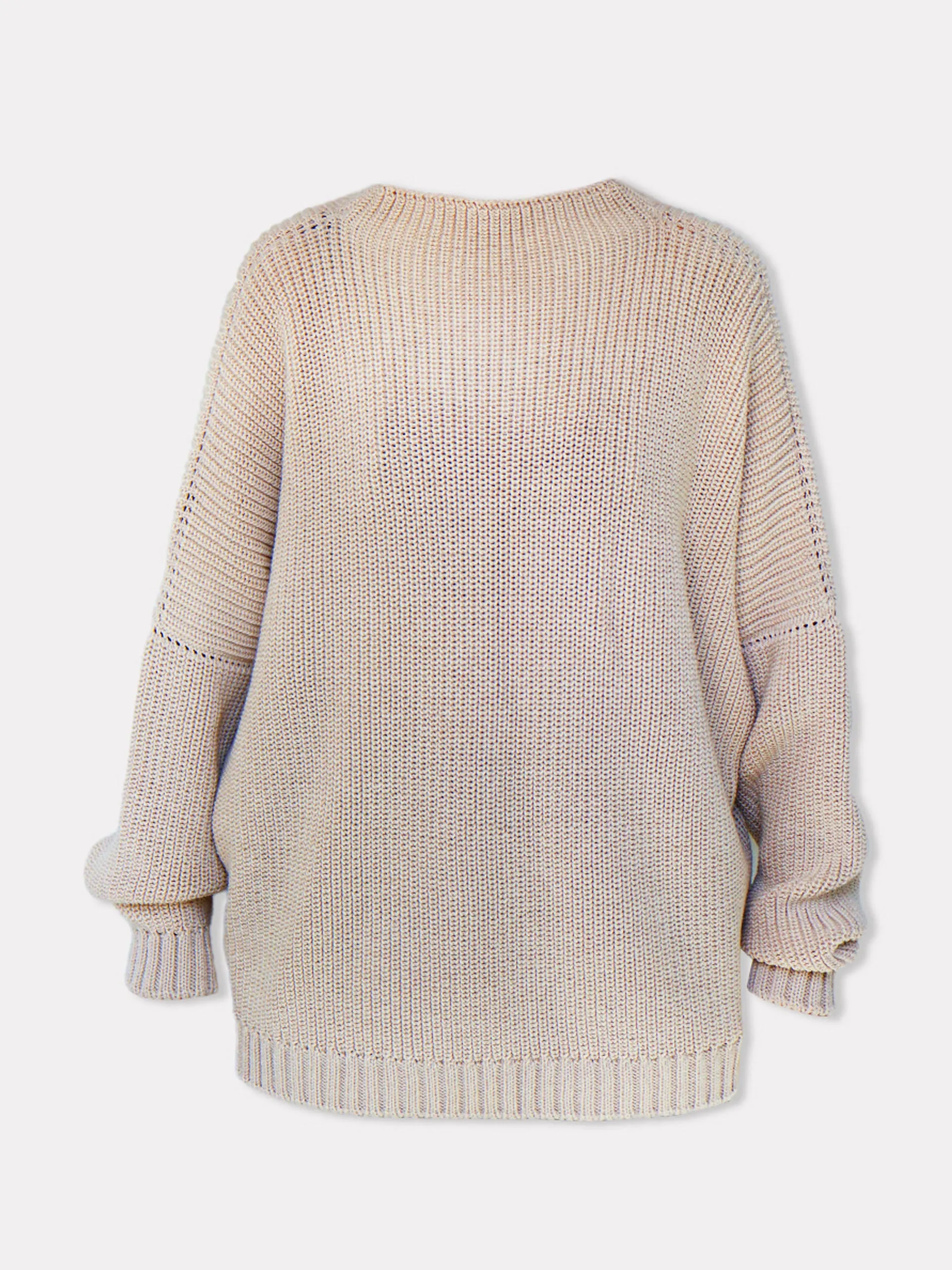 Laumės beige merino wool sweater