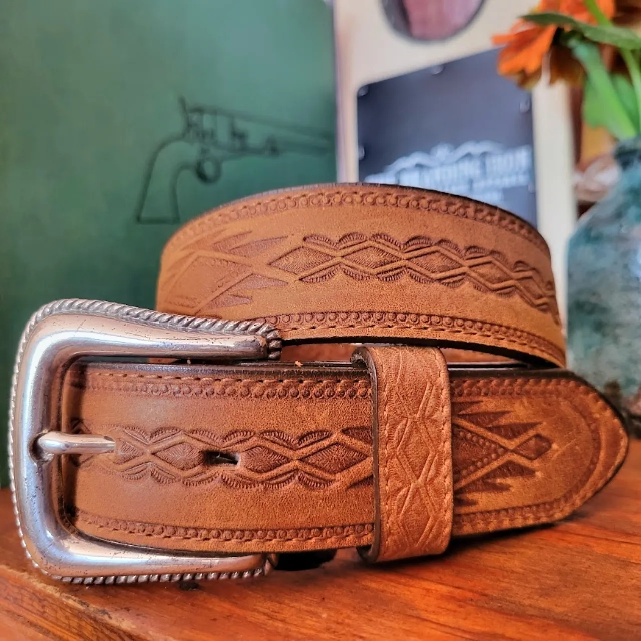 Leather Belt, the "Navajo Blanket" by Tony Lama 1369L