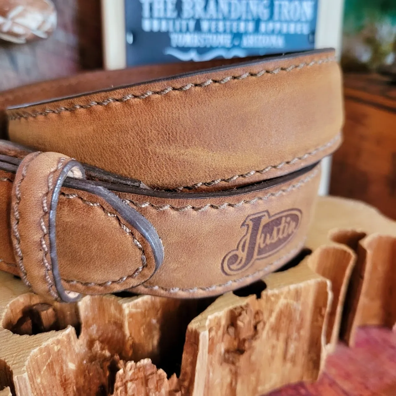 Leather Belt, the "Work Sport BLT" by Justin 247BD Made in the USA