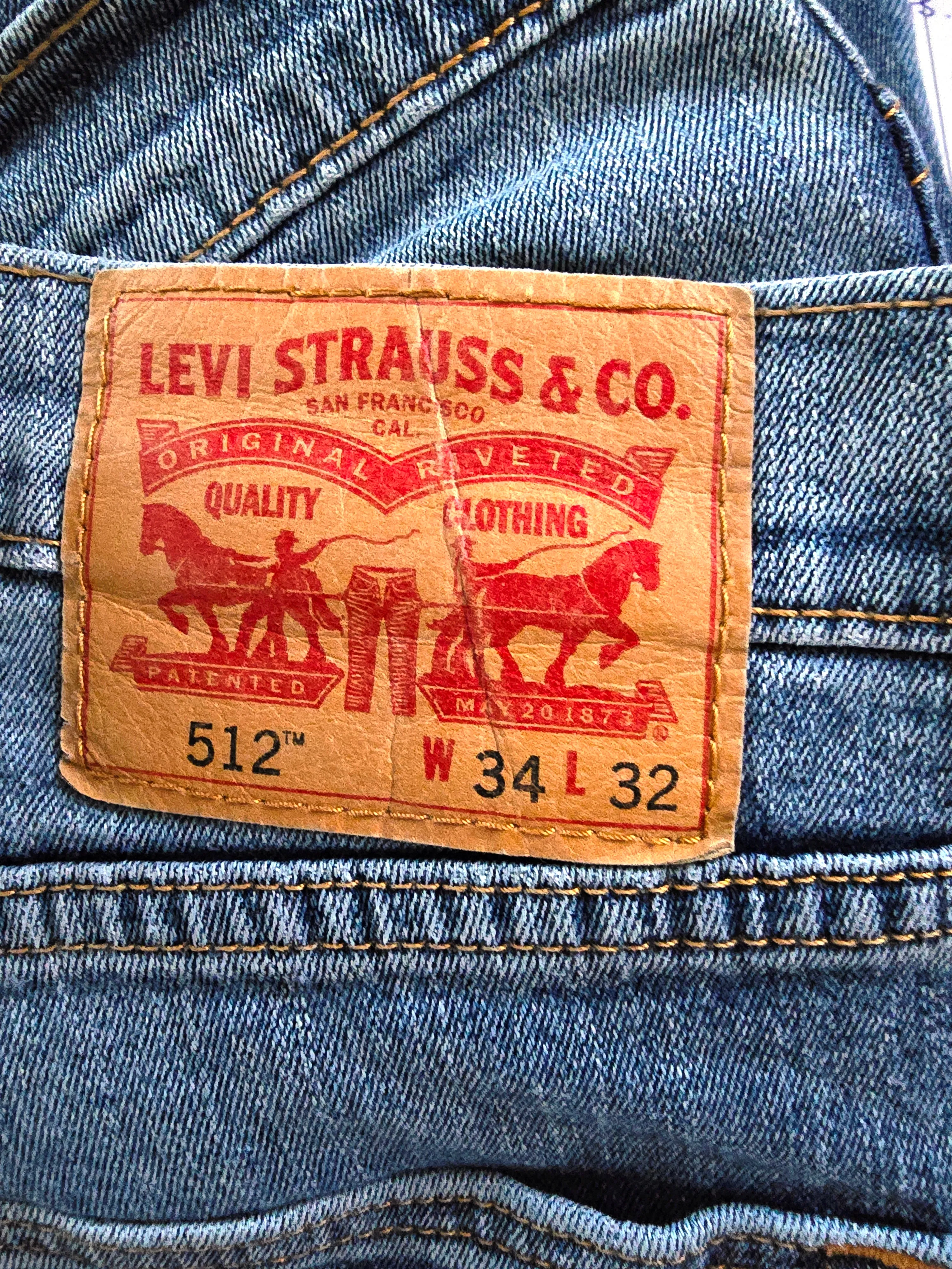 Levi Strauss 512 Men’s Mid Blue Stretch Jeans W34 L32