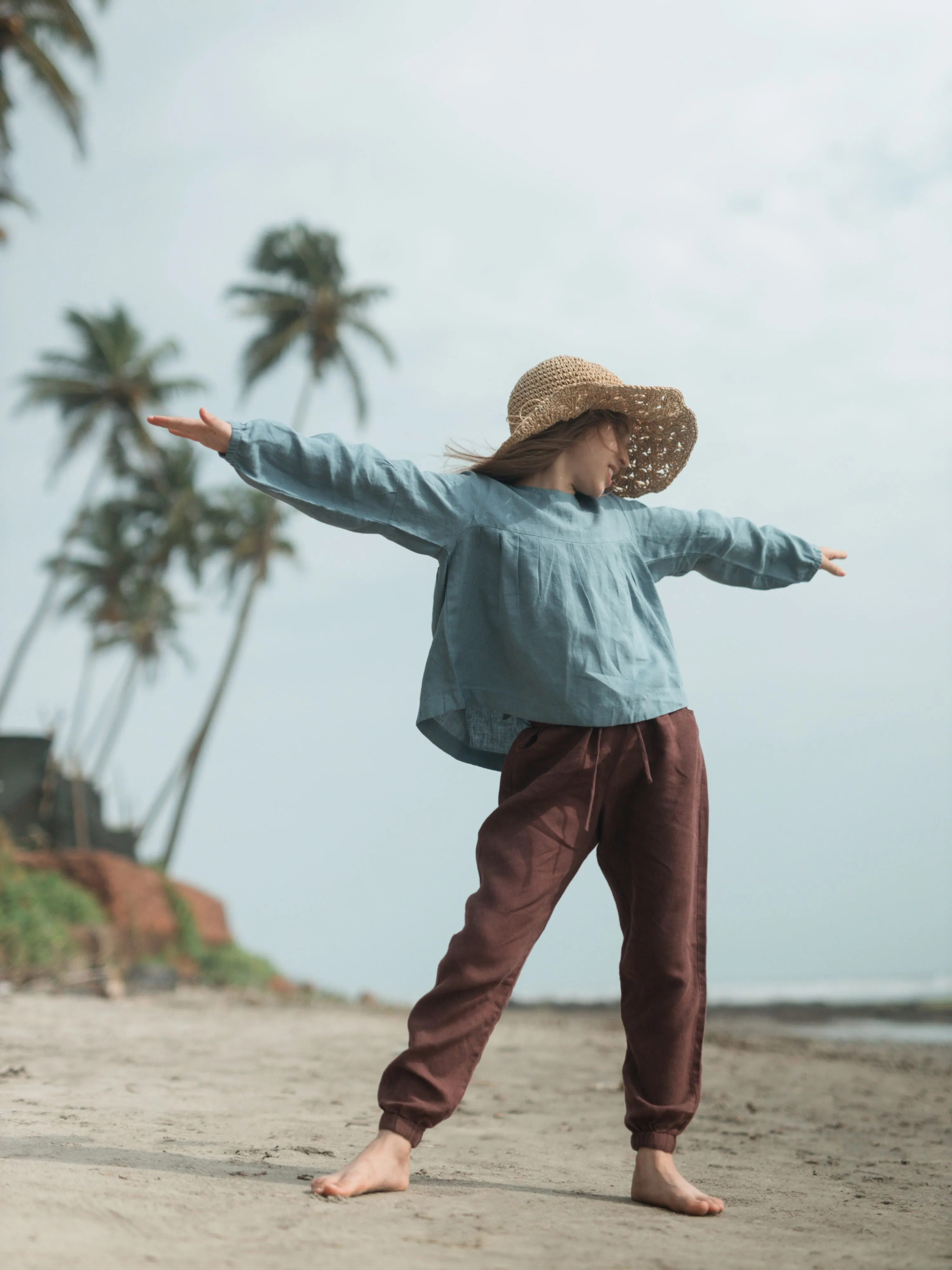 Linen Joggers For Her