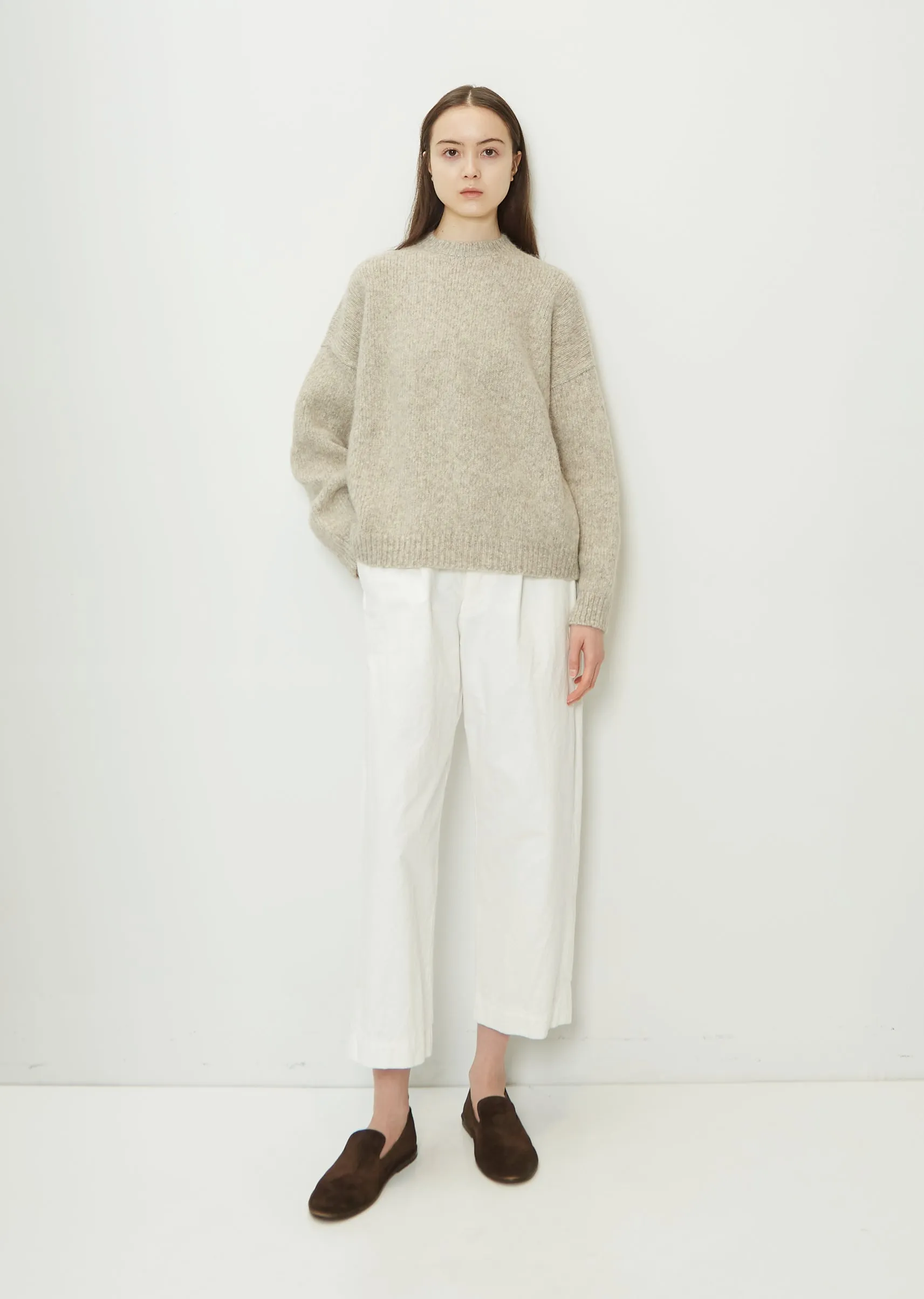 Loft Stretch Alpaca Wool Crewneck