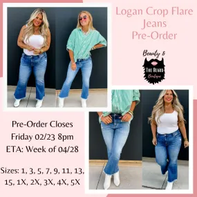 Logan Flare Crop Jeans Pre-Order