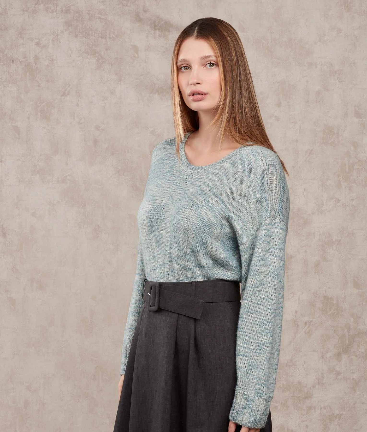 Loose Scoope Neck Sweater