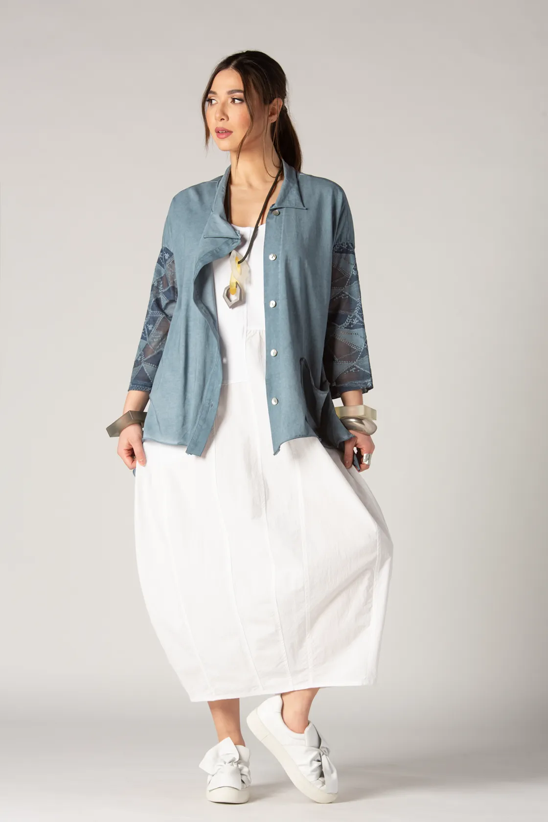 LUUKAA Ella Jacket in Blue Stonewash