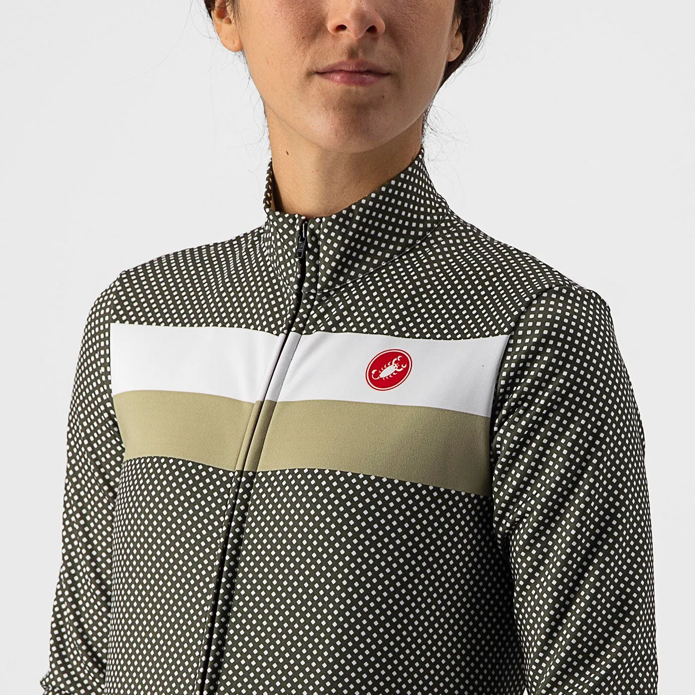 Maglia maniche lunghe donna Castelli Volare - Verde