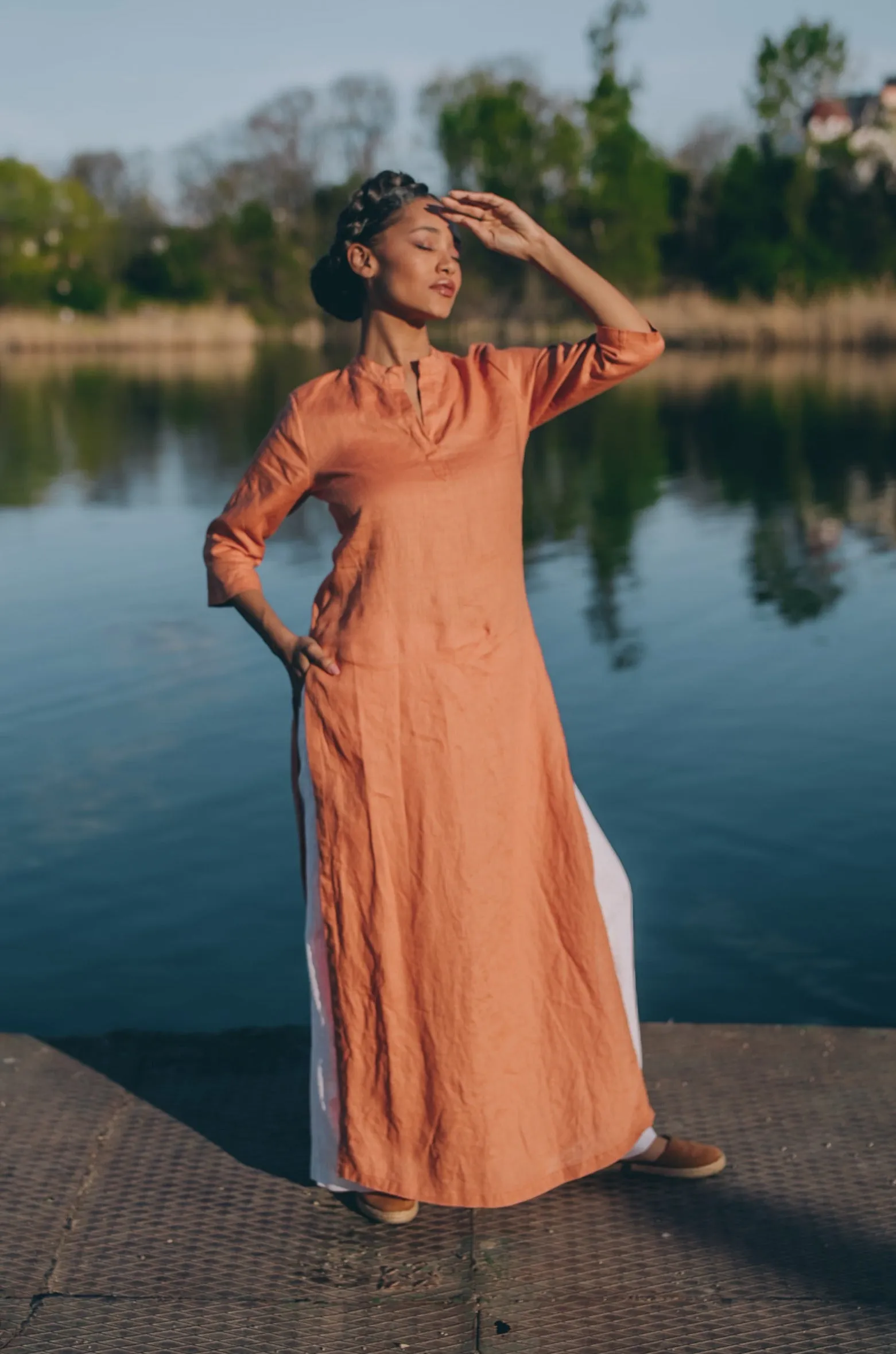 Maxi Linen Tunic Shirt