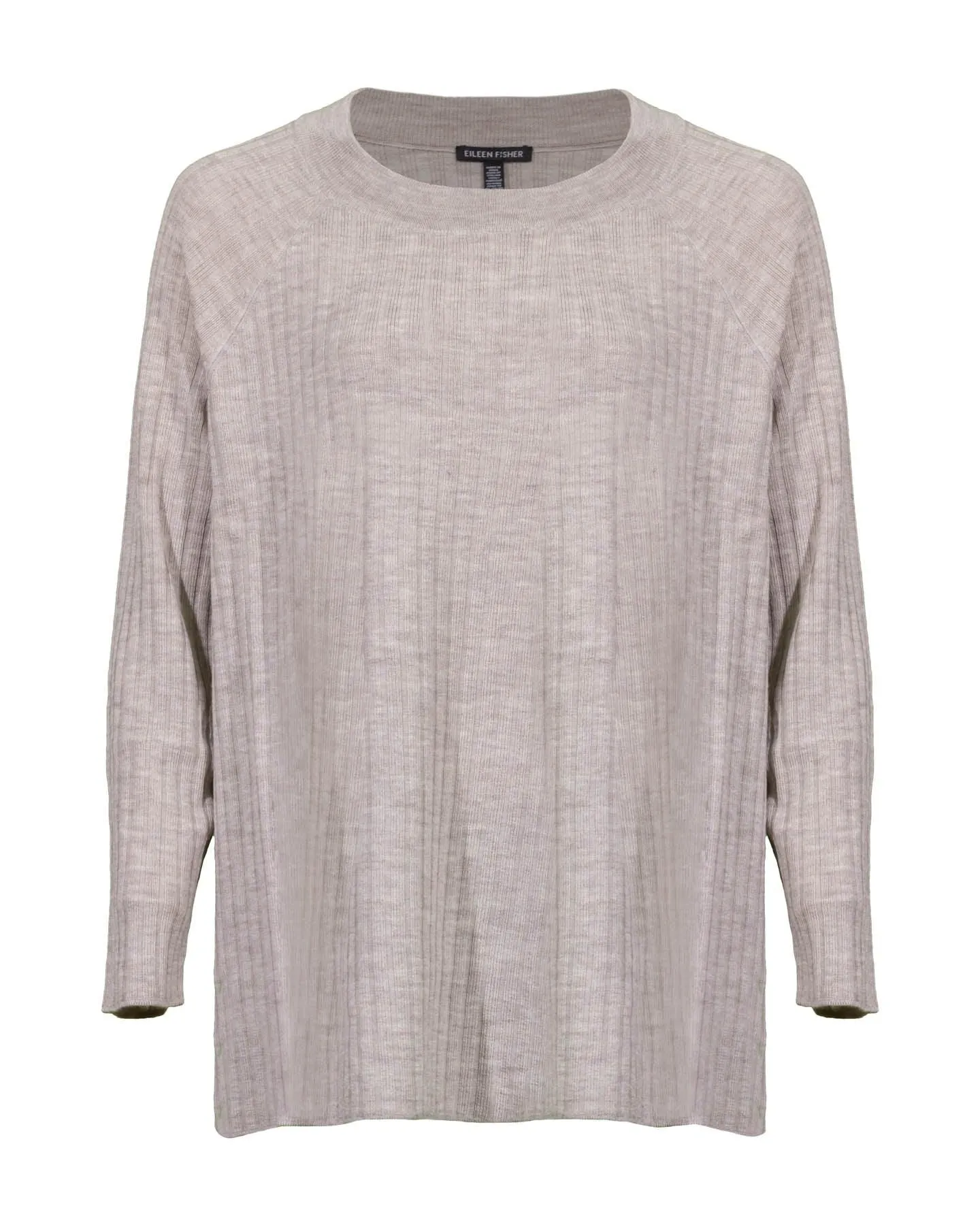 Merino Crew Neck Tunic in Regenerative Wool Maple Oat