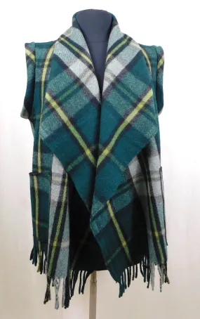 Merino Wool Tartan Vest Jacket - Cape Breton - Size L