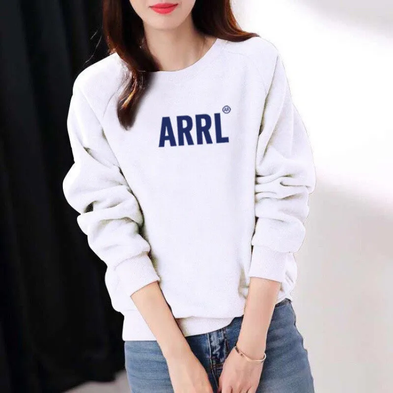 METAVERSMALL New autumn and winter new cotton sweater women loose and thin Korean version simple and versatile long-sleeved T-shirt wearing foreign style top