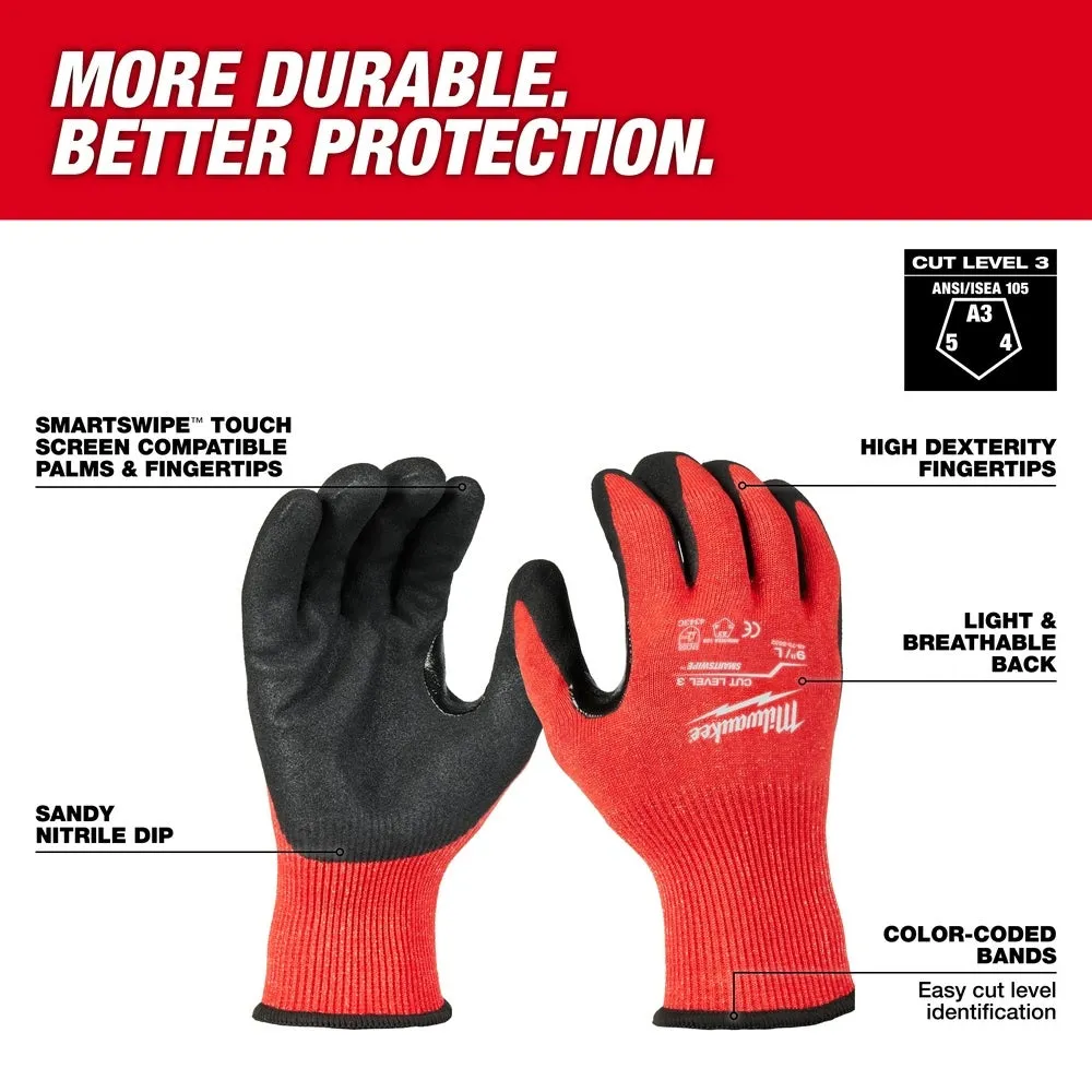 Milwaukee 48-73-8633E Cut Level 3 Nitrile Dipped Gloves - XL