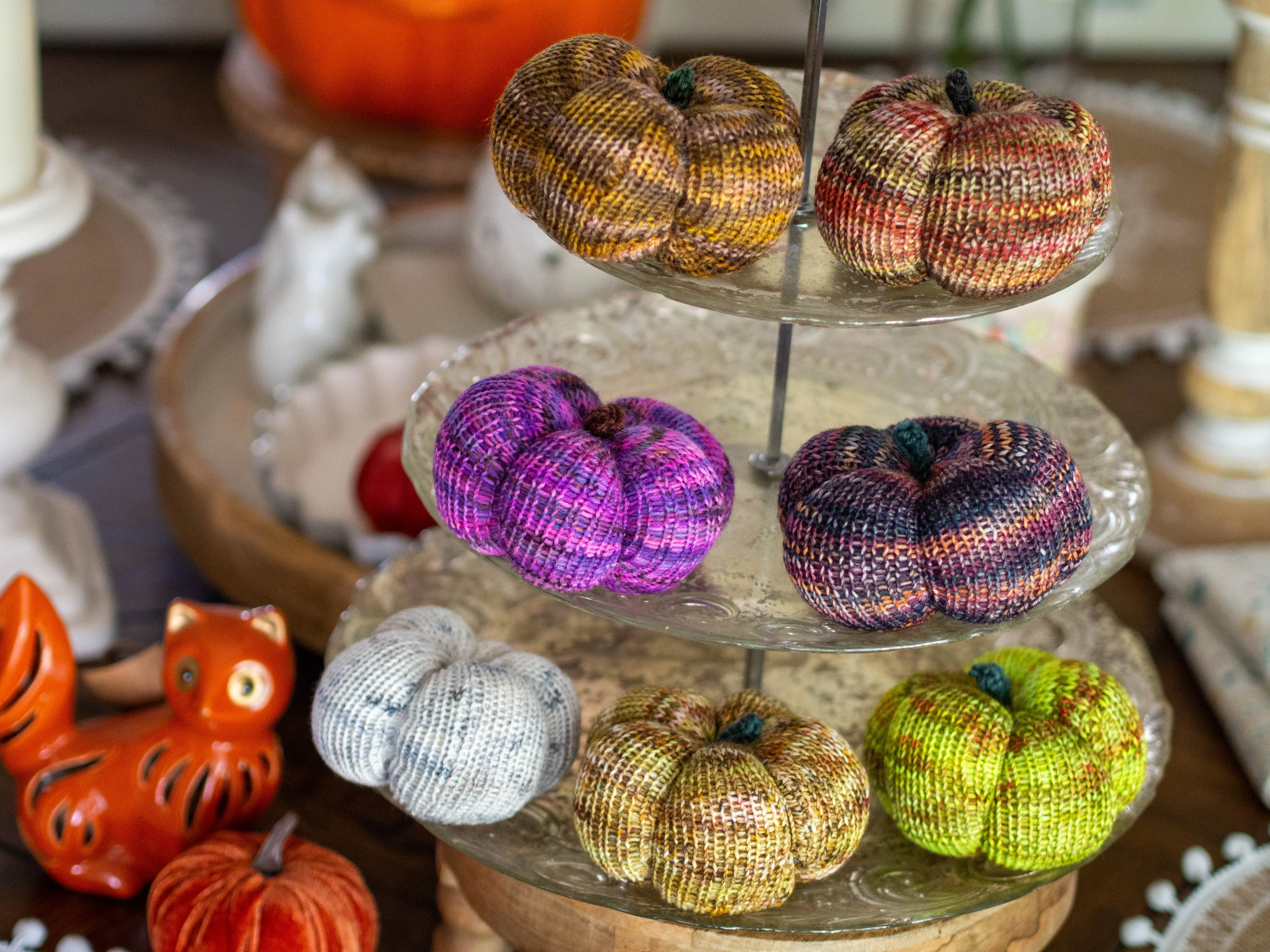 Mini Skein Pumpkin Fingering Weight Knitting Pattern