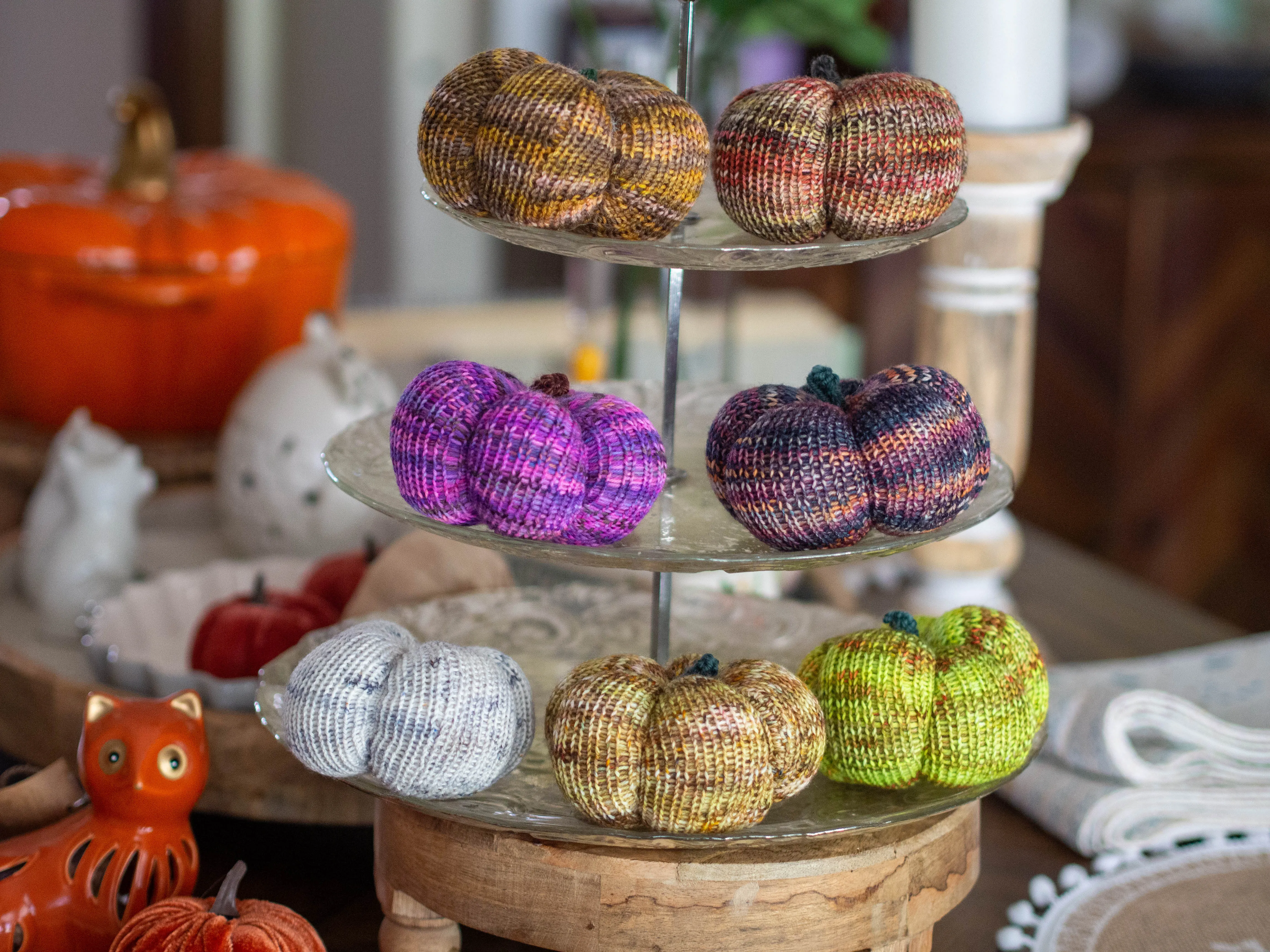 Mini Skein Pumpkin Fingering Weight Knitting Pattern