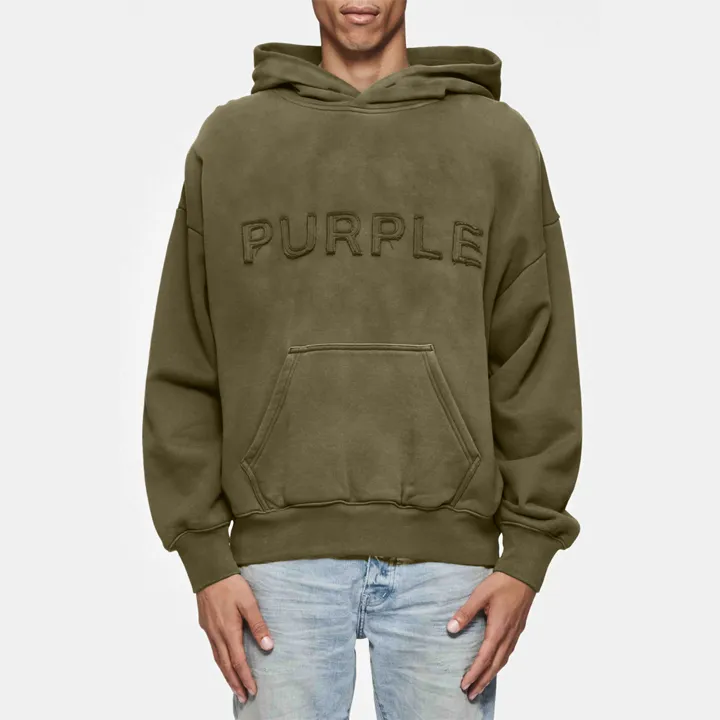 Moss Cutout Wordmark Po Hoodie (Green) - PP401HWMO124