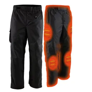 NexGen Heat MPM5715SET Men Black Winter Thermal Heated Pants for Ski and Riding w/ Rechargable Battery Pack