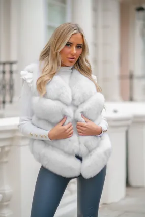 Off White Luxury Fur 4 Row Gilet