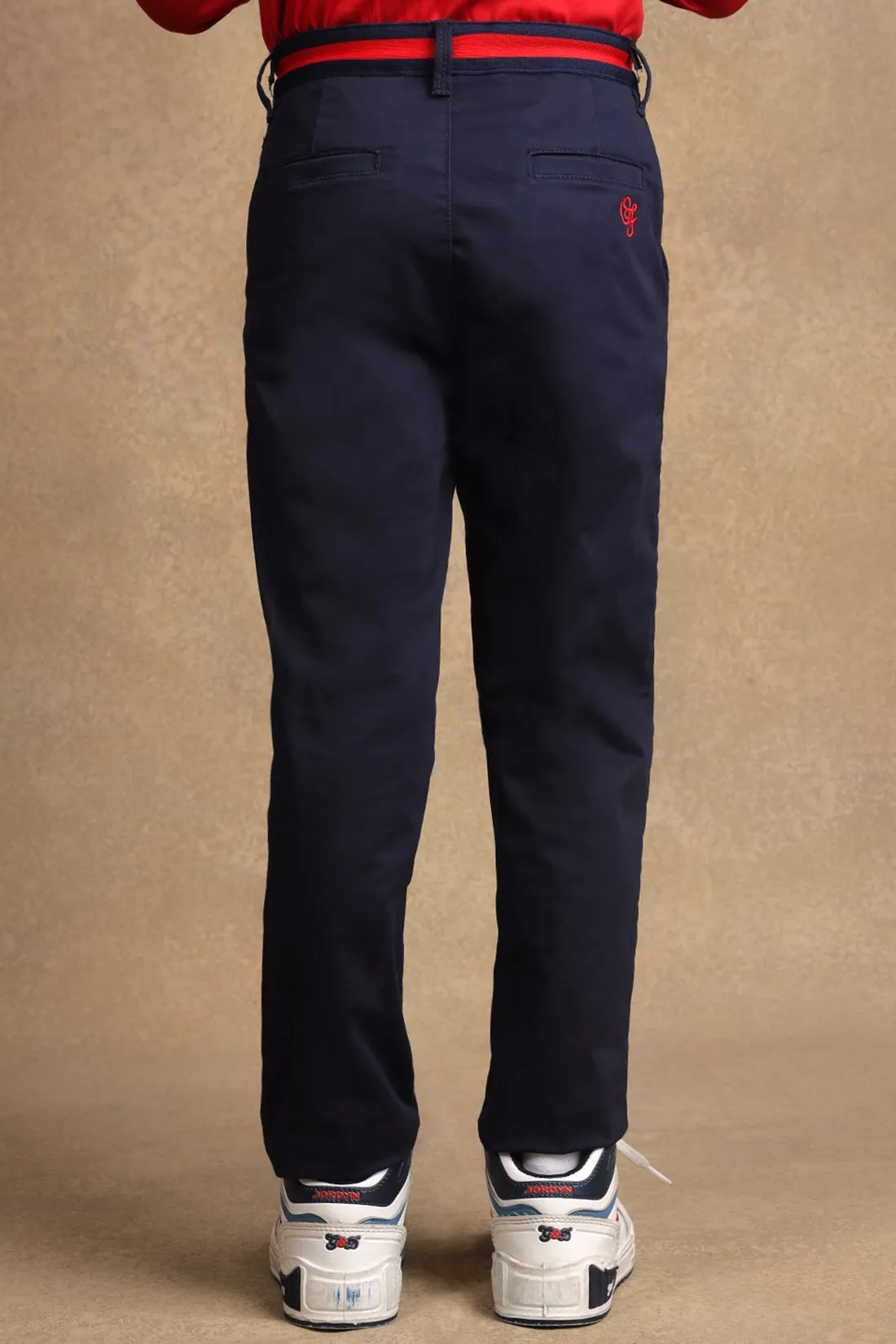 One Friday Kids Boys Navy Blue Regular fit Trouser