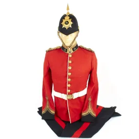 Original British Royal Warwickshire Regimental Uniform Set with Blue Cloth Helmet