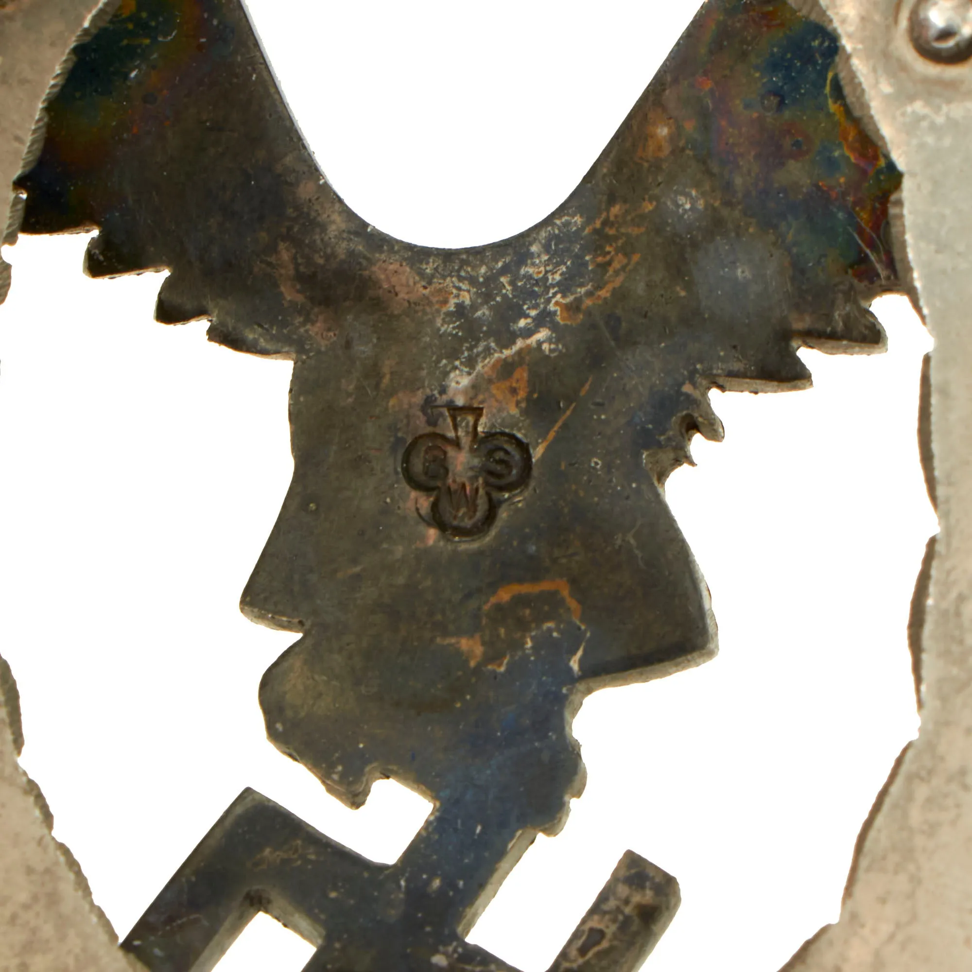 Original German WWII Early Tombak Luftwaffe Pilot's Badge by Brüder Schneider Wien - Flugzeugführerabzeichen