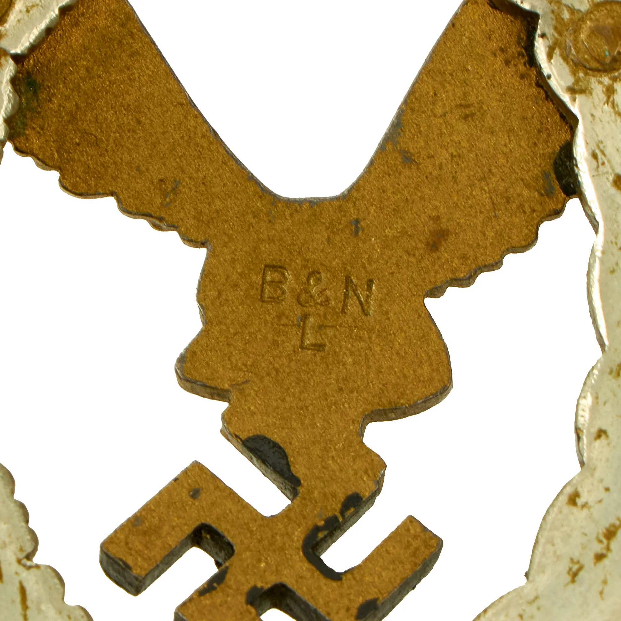 Original German WWII Luftwaffe Pilot's Badge by Berg and Nolte - Missing Attachment Pin - Flugzeugführerabzeichen