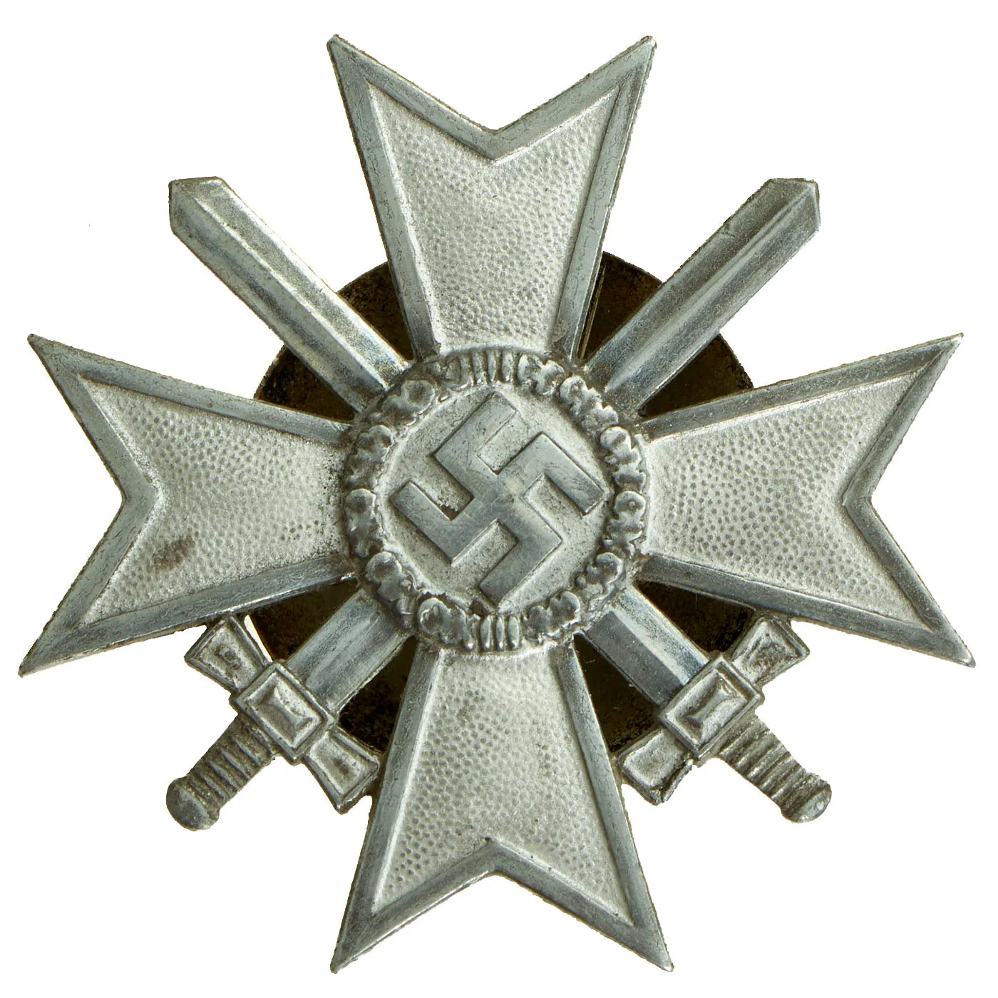 Original German WWII Screwback War Merit Cross KvK 1st Class in Silver Marked L/52 - By C.F. Zimmermann