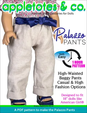 Palazzo Pants 18 Inch Doll Sewing Pattern