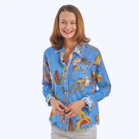 Periwinkle Dragon Print Shirt