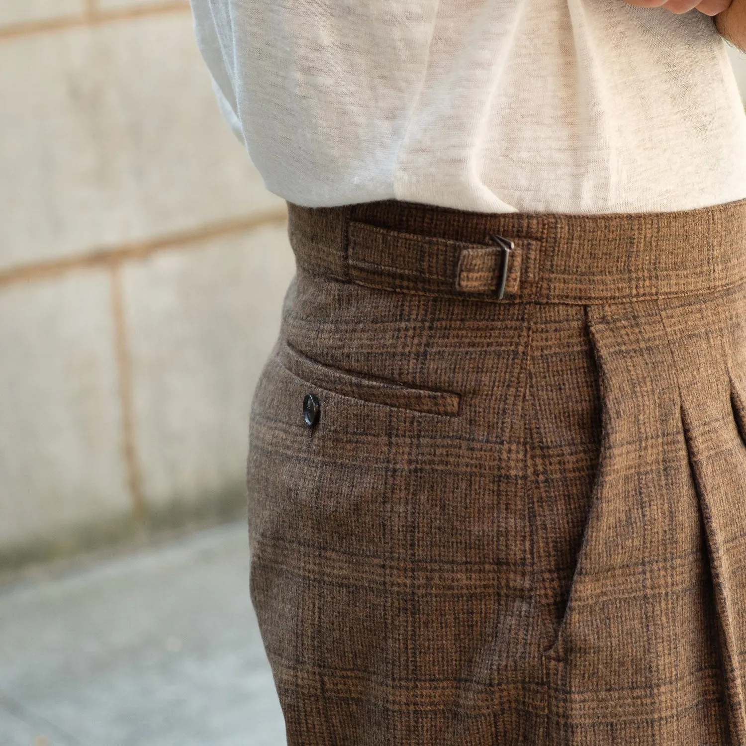 Piero Pants in Canela Check