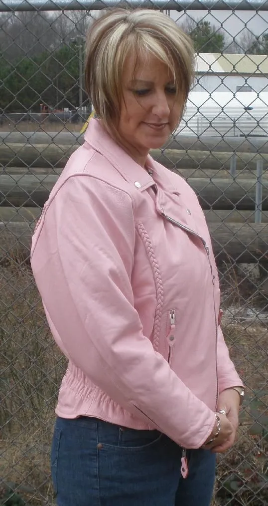 Pink Leather Jacket