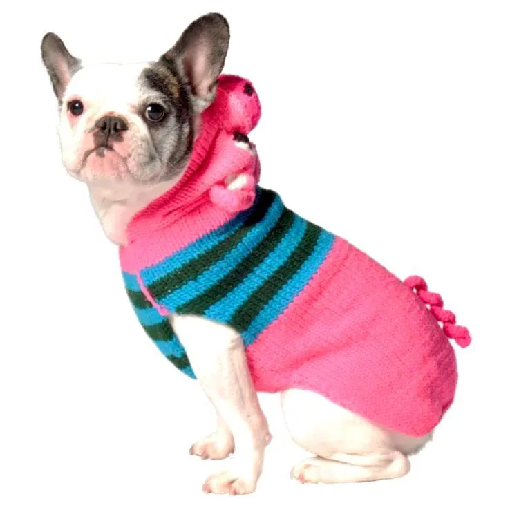 Pink Piggy Hoodie Dog Sweater