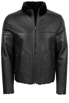 Pinto Ranch Shearling Reversible Jacket -Solid Black