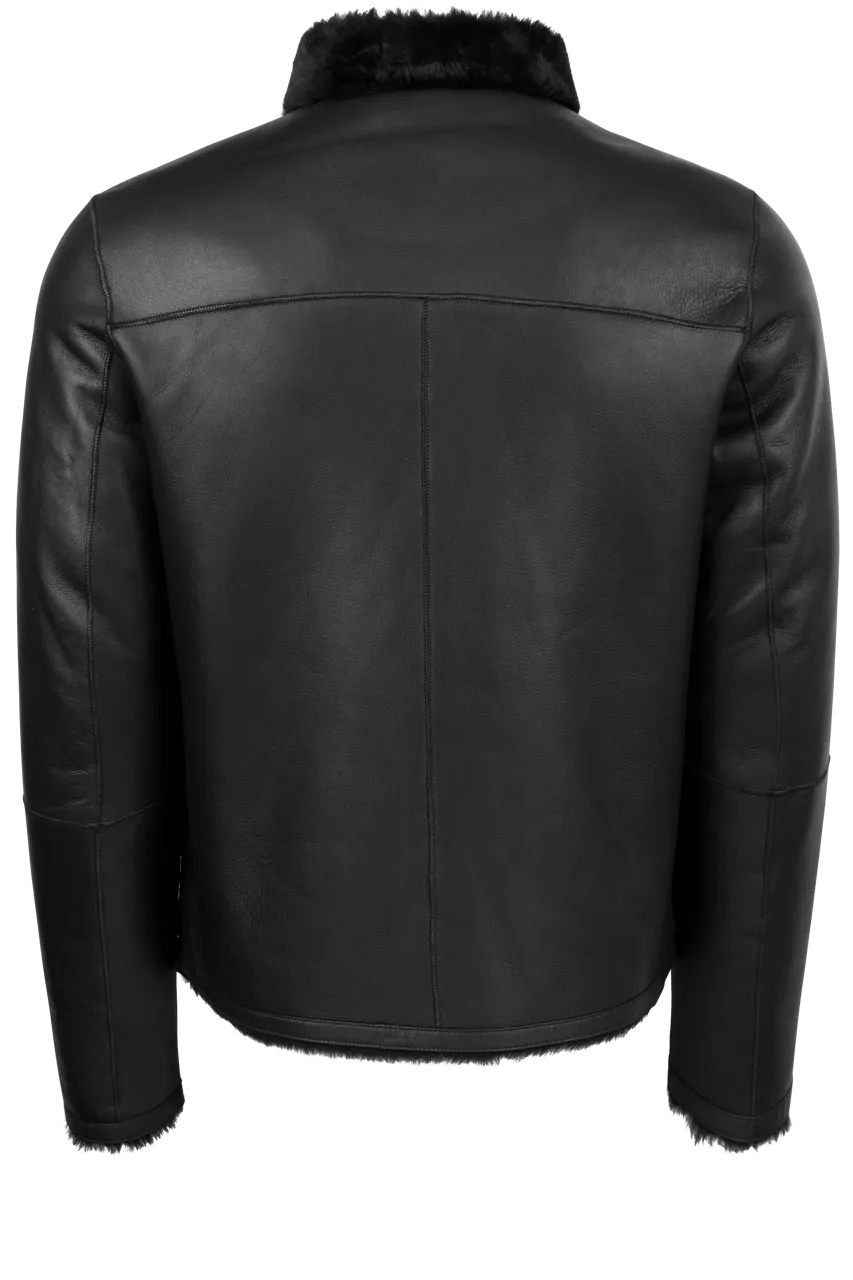 Pinto Ranch Shearling Reversible Jacket -Solid Black