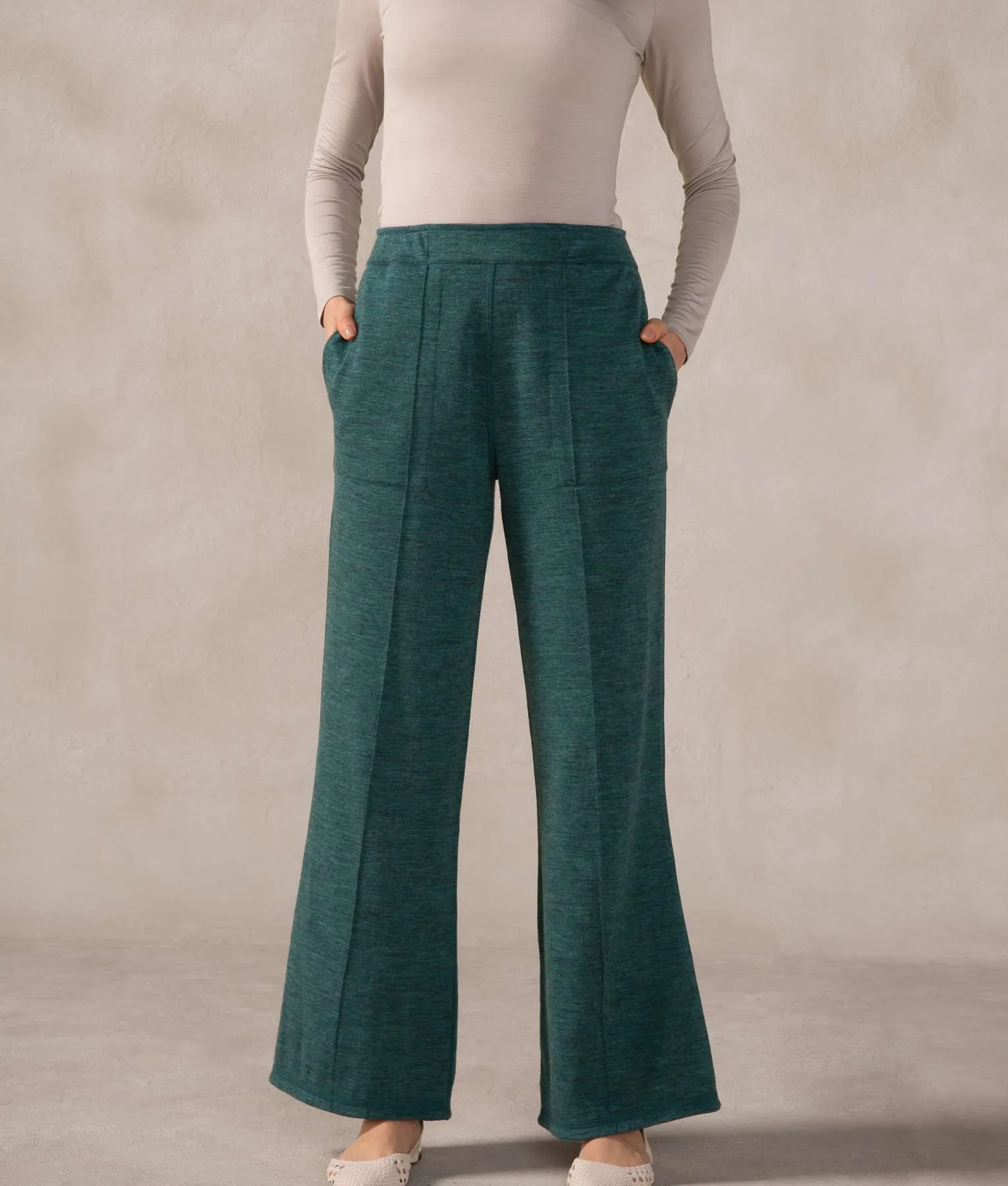 Premium Alpaca and Cotton Straight Pants