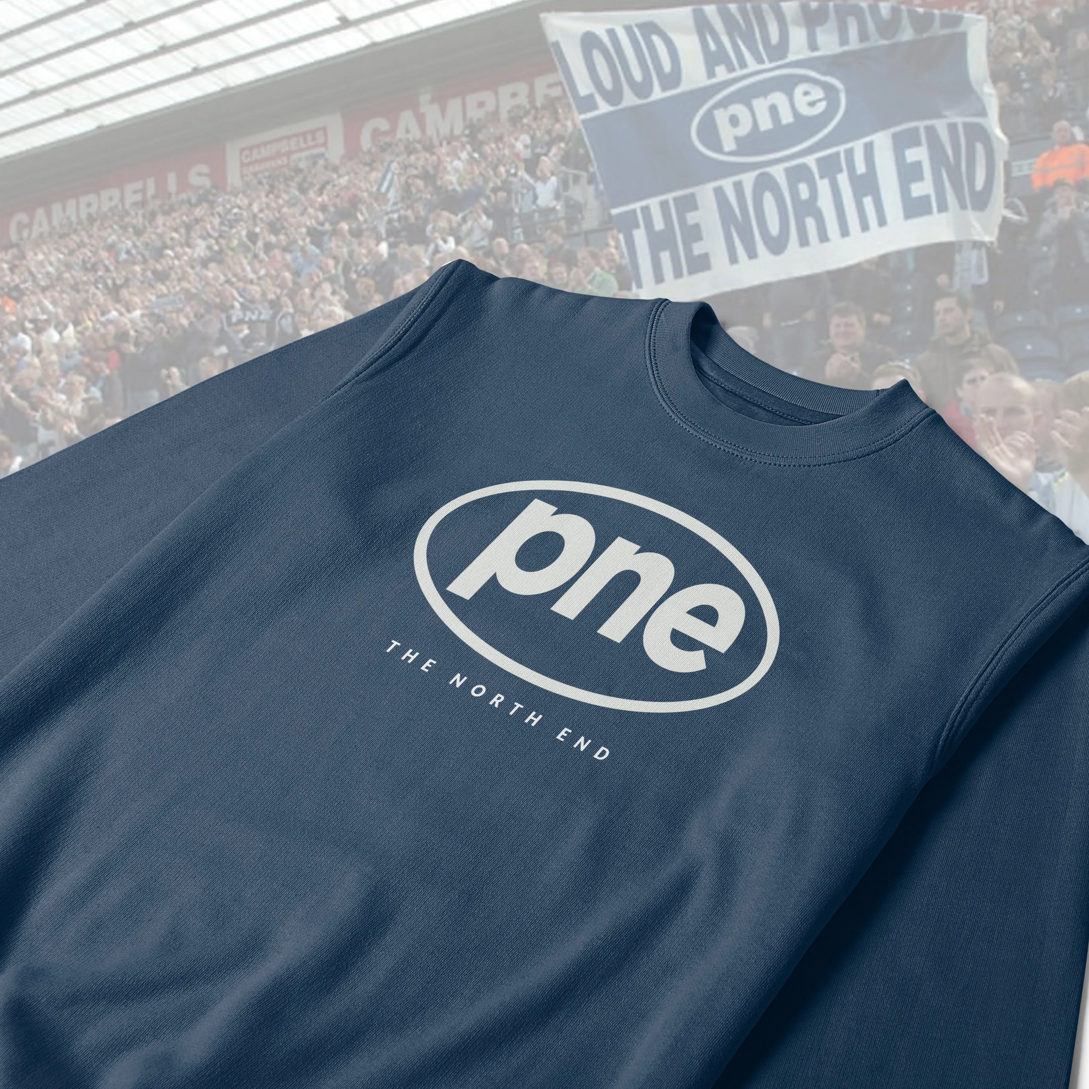 Preston North End Stamp Navy Sweatshirt