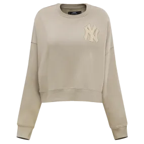 Pro Max Yankees Crop Sweatshirt Sweater - Taupe