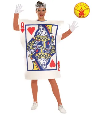 QUEEN OF HEARTS PLAYING CARD COSTUME, ADULT