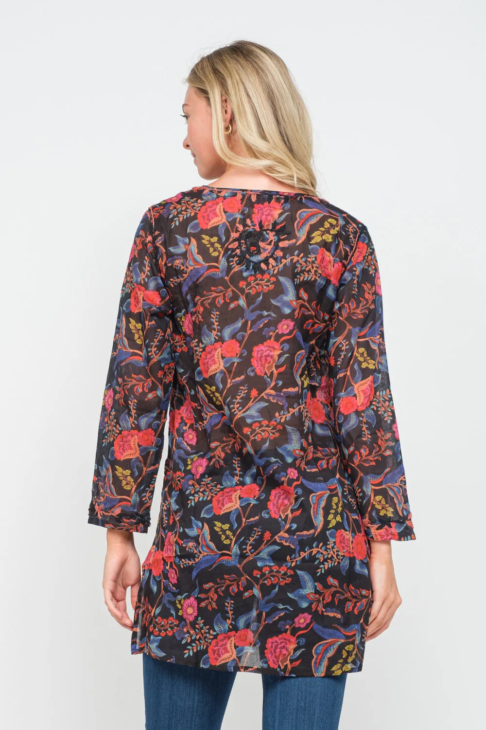 RAJ EVIE PRINTED EMBROIDERED TUNIC