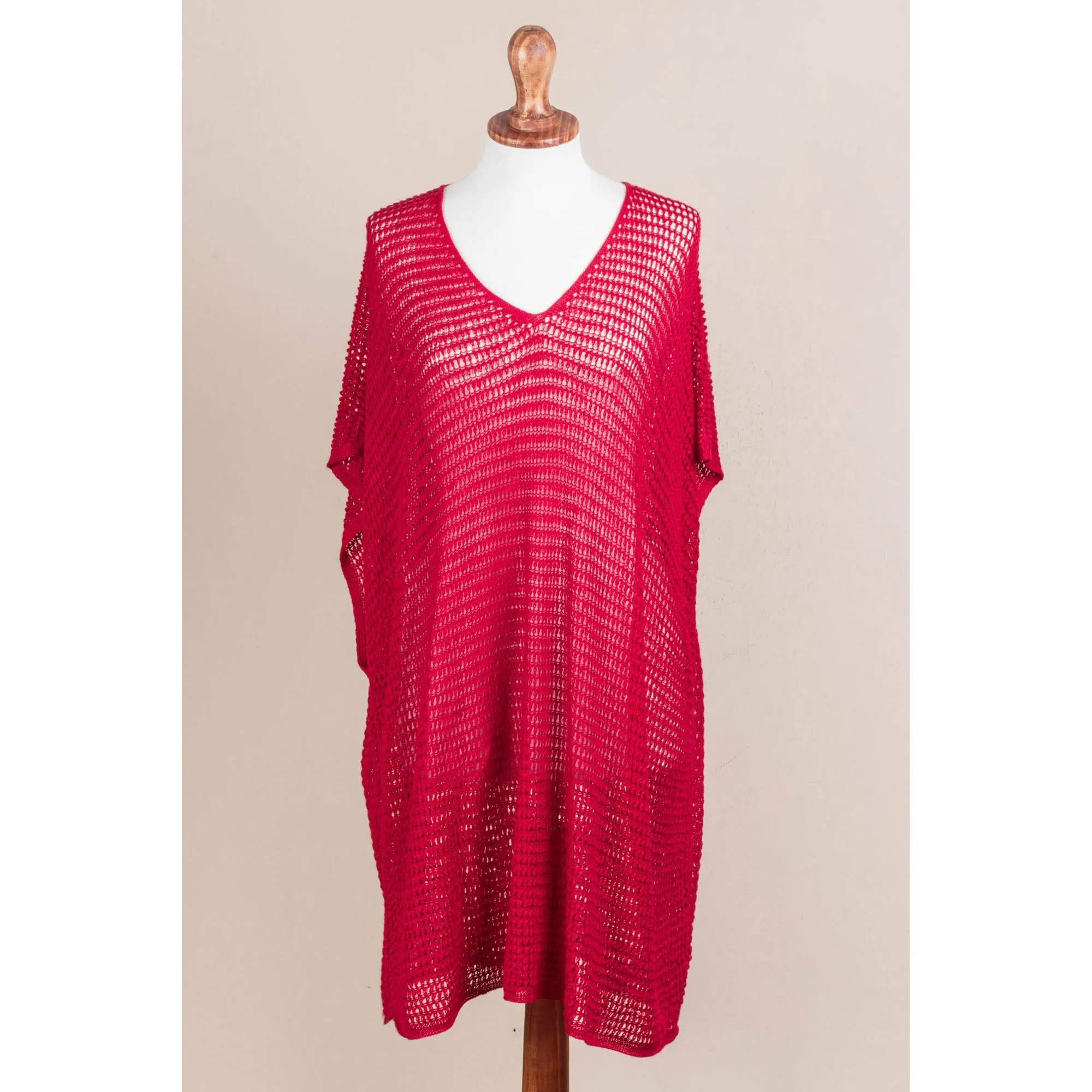 Red Dreamcatcher Knit Tunic